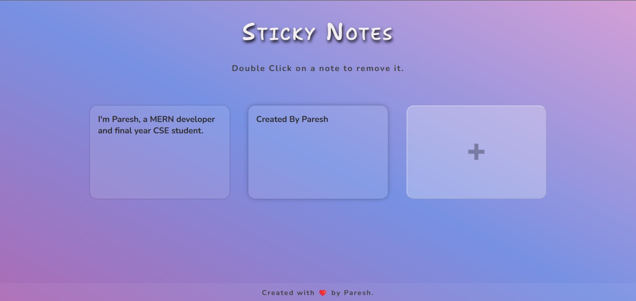 Sticky Notes Project